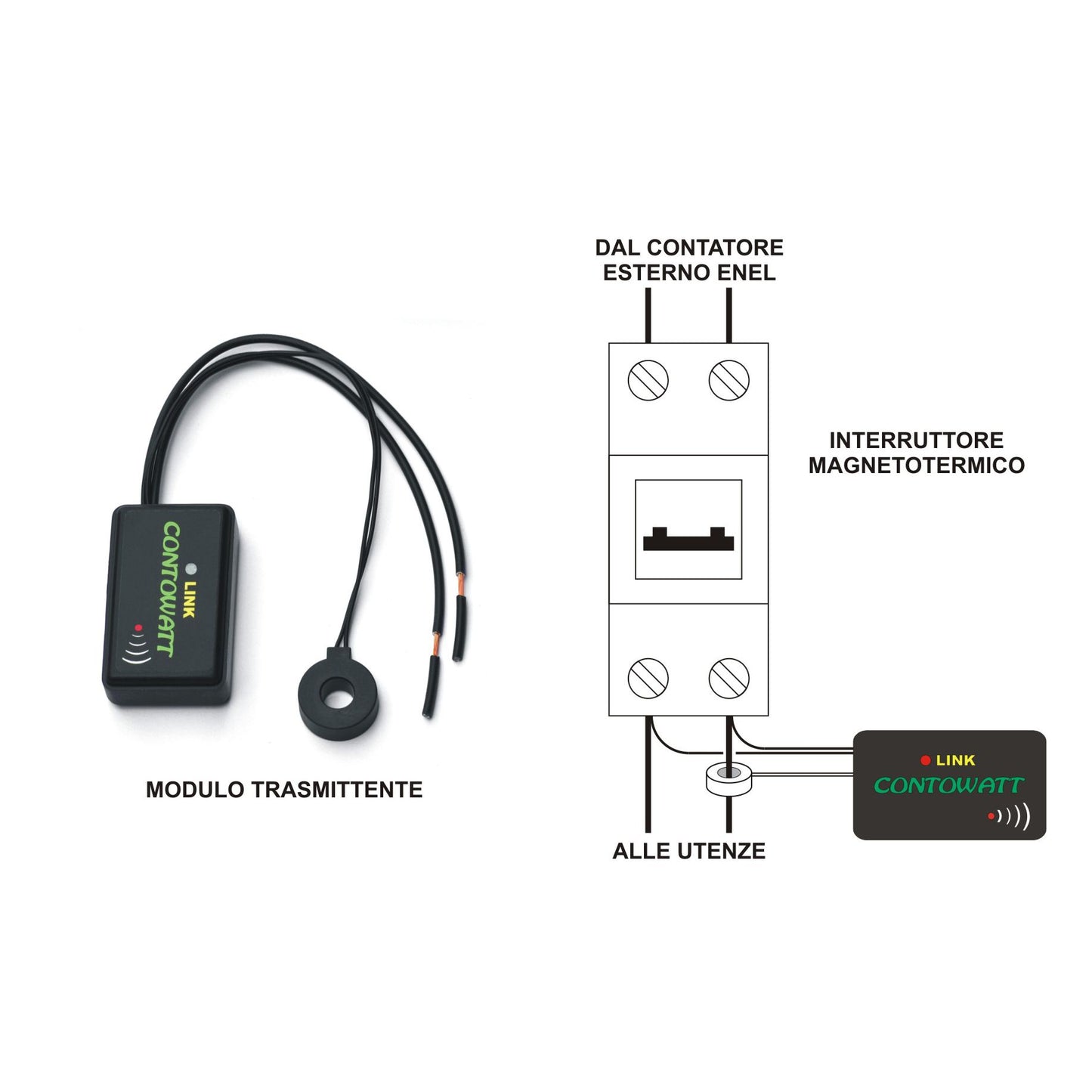 V3- CONTOWATT wattmetro wireless con allarme sovraccarico consumi